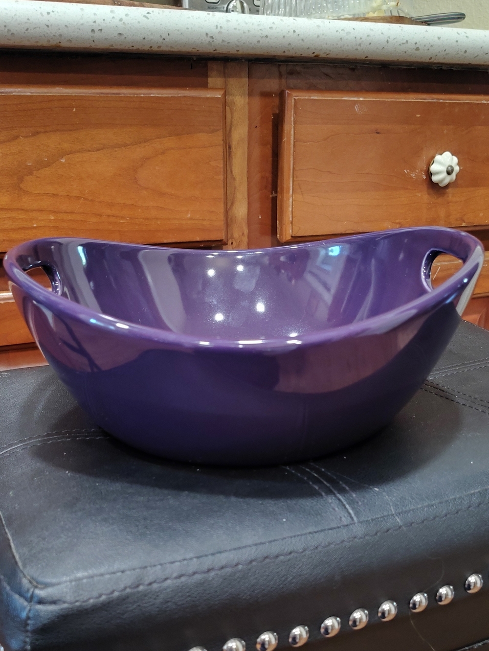 Rachael Ray Glossy Purple Serving Bowl